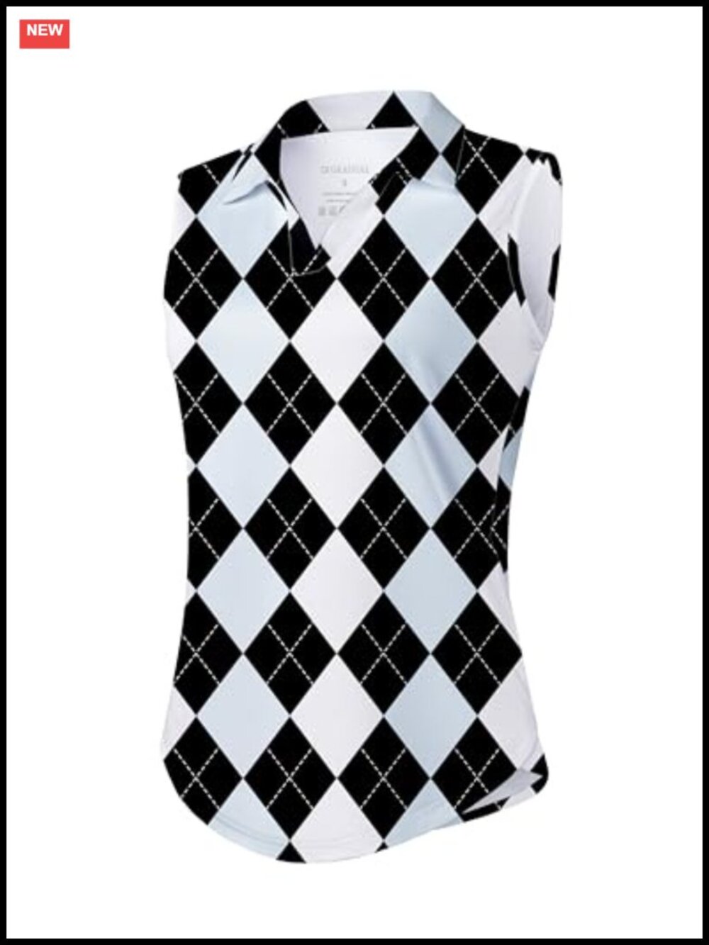 Sleeveless V-Neck Polo Shirt Women Active Golf Tennis Top UPF 50+